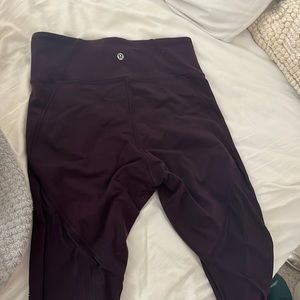 Burgundy lululemon leggings